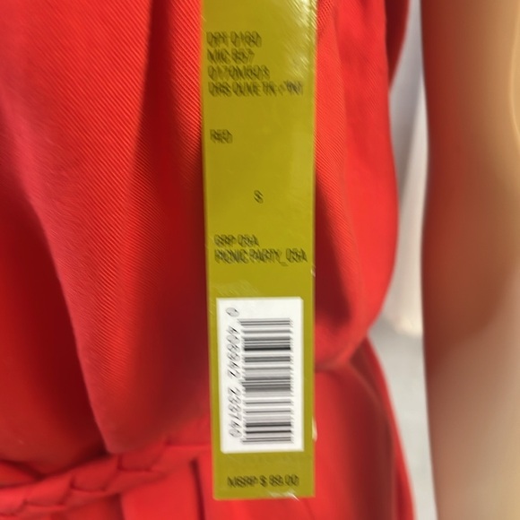 Gianni Bini Red Ruffle Hem Belted Mini Dress | Summer Party Date Night, size S - Picture 5 of 5